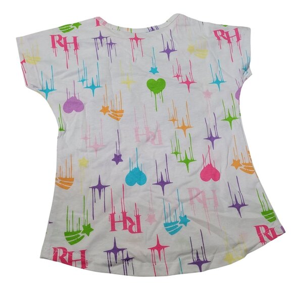 Rainbow High Girls T-Shirt With Colorful Graphics & Heart Print Design Size 4 - Picture 2 of 7